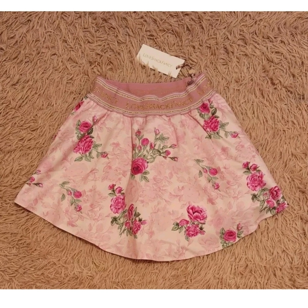 Love Shack Fancy Balbino Short Skort in Pink Ivy S NWT - Picture 6 of 10